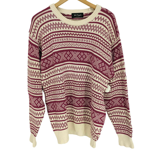 West Drayton コットン ノルディック柄 L/S プルオーバー ニット メンズ L