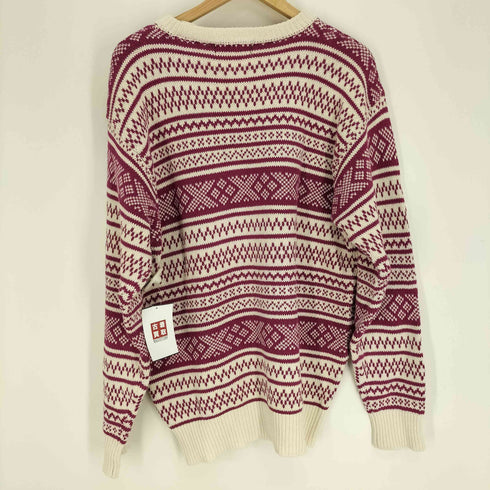 West Drayton コットン ノルディック柄 L/S プルオーバー ニット メンズ L