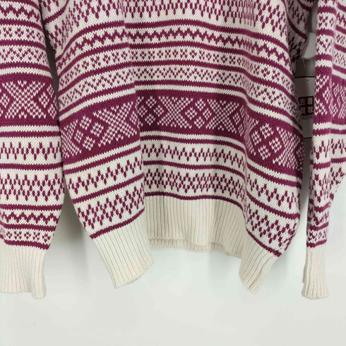 West Drayton コットン ノルディック柄 L/S プルオーバー ニット メンズ L