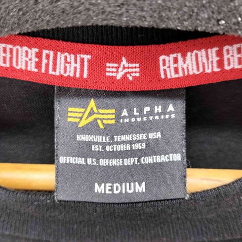 アルファインダストリーズ ALPHA INDUSTRIES CAGE CODE ロングスリーブTシャツ メンズ JPN:M