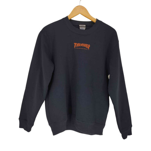 スラッシャーマガジン THRASHER MAGAZINE ロゴ刺繍 クルーネックスウェット メンズ JPN:M