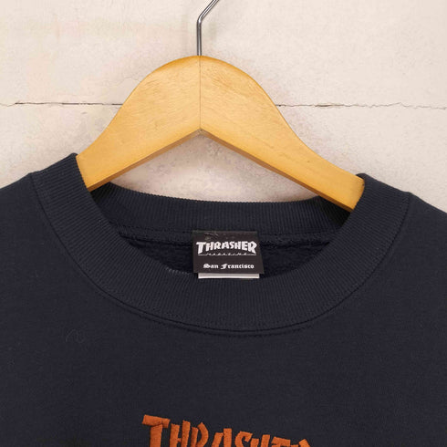スラッシャーマガジン THRASHER MAGAZINE ロゴ刺繍 クルーネックスウェット メンズ JPN:M