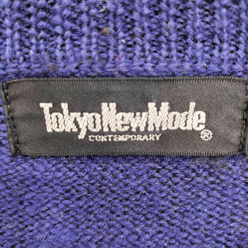 Tokyonewmode ウール ラメ混 立体ステッチ 花柄 ブロックカラー プルオーバーニット レディース JPN:M