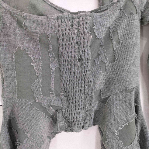 SOS SEAMSTRESS ダメージ加工 オフショルダー カットソー Y2K レディース import:S
