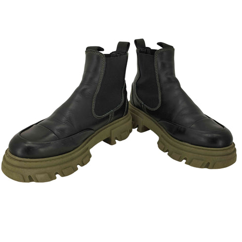 ガニー Ganni Calf Leather サイドゴアブーツ レディース 38