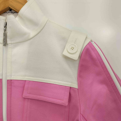 クレージュ courreges ツートン 袖ジップ ジップアップジャケット レディース JPN:38