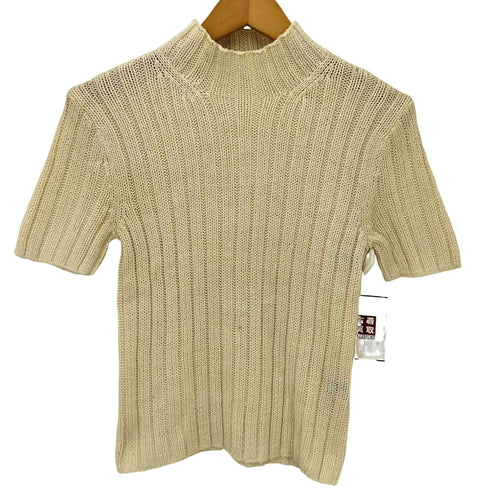 バーバリーロンドン BURBERRY LONDON モックネック S/S ローゲージ コットン ニット レディース EUR:38