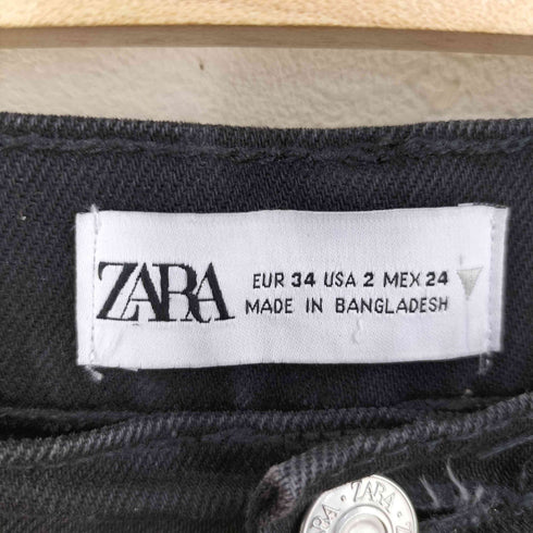 ザラ ZARA ブラックデニムパンツ レディース 34
