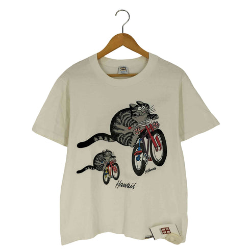 クレイジーシャツ CRAZY SHIRTS 90s 袖シングル 裾ダブルステッチ キャラクター 両面プリント Tシャツ メンズ import:S
