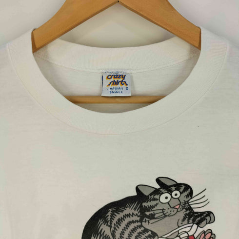 クレイジーシャツ CRAZY SHIRTS 90s 袖シングル 裾ダブルステッチ キャラクター 両面プリント Tシャツ メンズ import:S