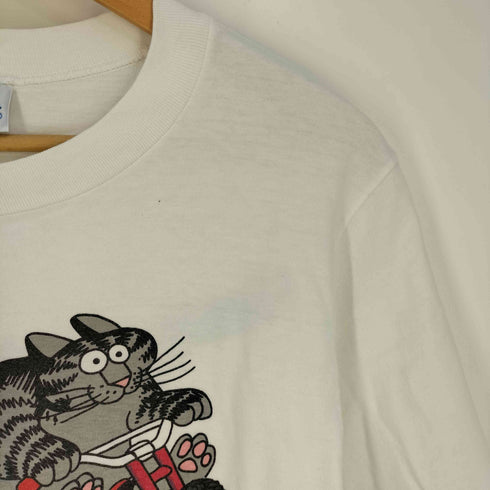クレイジーシャツ CRAZY SHIRTS 90s 袖シングル 裾ダブルステッチ キャラクター 両面プリント Tシャツ メンズ import:S