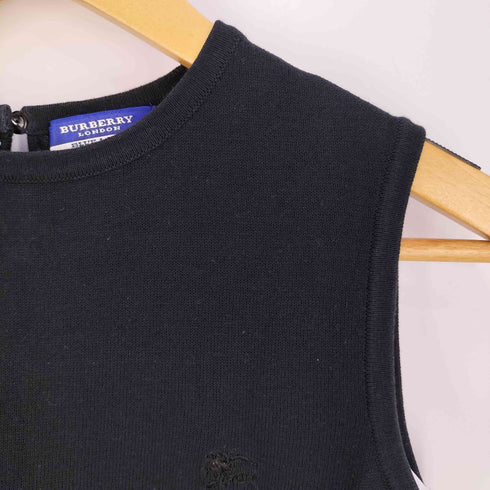 バーバリーブルーレーベル BURBERRY BLUE LABEL ロゴ刺繍 ニットベスト レディース import:M