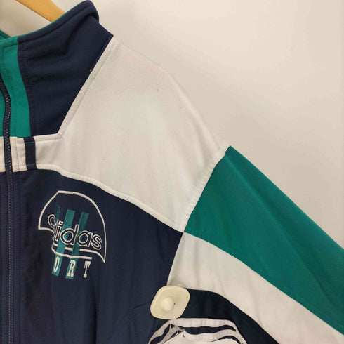 アディダスオリジナルス adidas Originals 80-90S 銀タグ ロゴ 両面刺繍 切替 サイドライン トラック ジャケット メンズ import:M