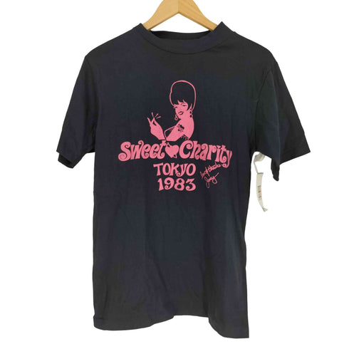 ヘインズ Hanes 80S USA製 SWEET CHARITY TOKYO 1983 プリント シングルステッチ S/S モックネック Tシャツ メンズ import:S