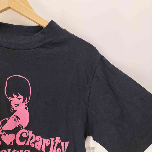 ヘインズ Hanes 80S USA製 SWEET CHARITY TOKYO 1983 プリント シングルステッチ S/S モックネック Tシャツ メンズ import:S