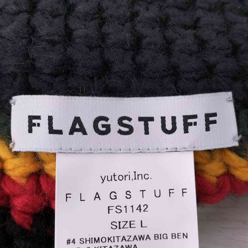 フラグスタフ F-LAGSTUF-F STRIPE KNIT HAT ストライプ ニット ハット メンズ L