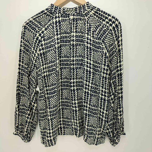 コントワーデコトニエ COMPTOIR DES COTONNIERS 千鳥格子 L/S レーヨン ブラウス レディース import:L