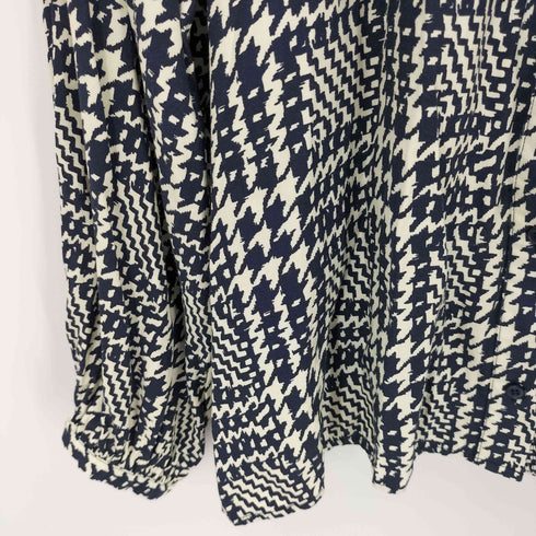 コントワーデコトニエ COMPTOIR DES COTONNIERS 千鳥格子 L/S レーヨン ブラウス レディース import:L