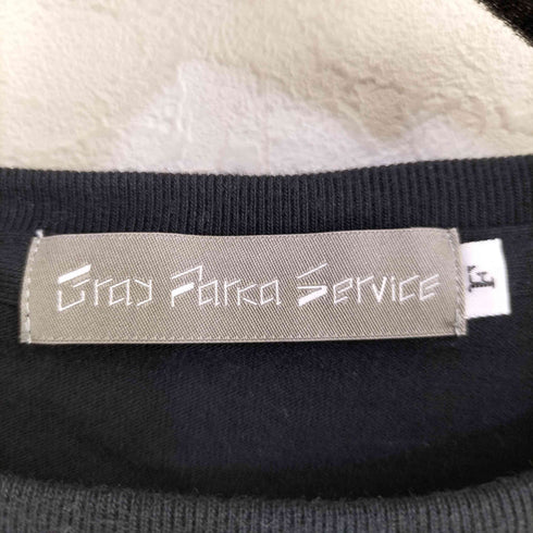 GRAY PARKA SERVICE ビックシルエット アートプリントTシャツ メンズ F