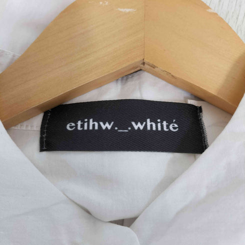 etihw white シワ ギャザー 加工 パフスリーブ ブラウス レディース