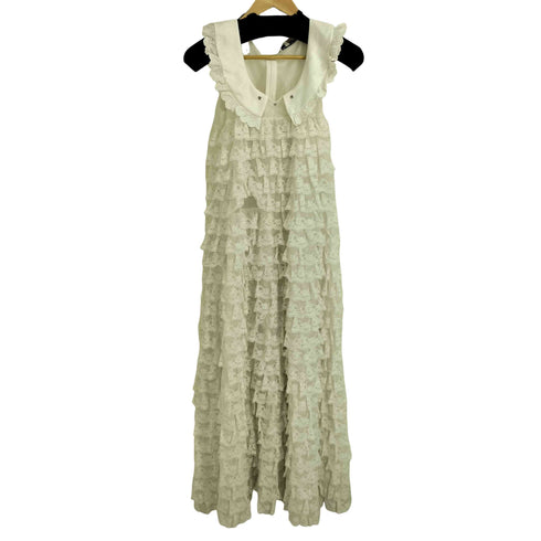 SHORTY IDE レース フリル ノースリーブ ティアードワンピース レディース JPN:S