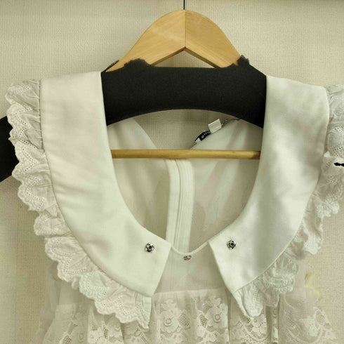 SHORTY IDE レース フリル ノースリーブ ティアードワンピース レディース JPN:S