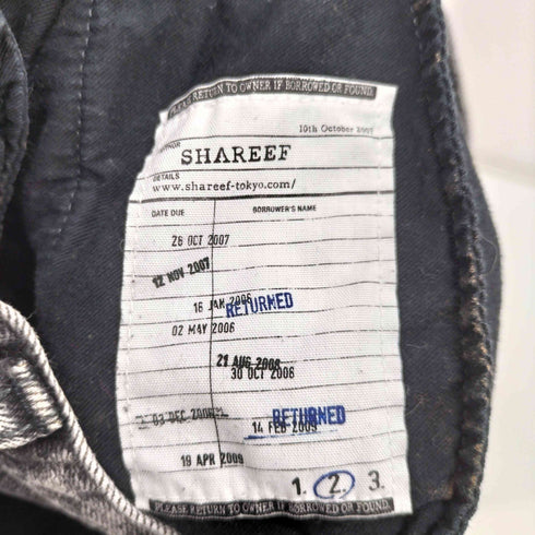 シャリーフ SHAREEF 23SS 12OZ DENIM SIDE ZIP PANTS メンズ JPN:2