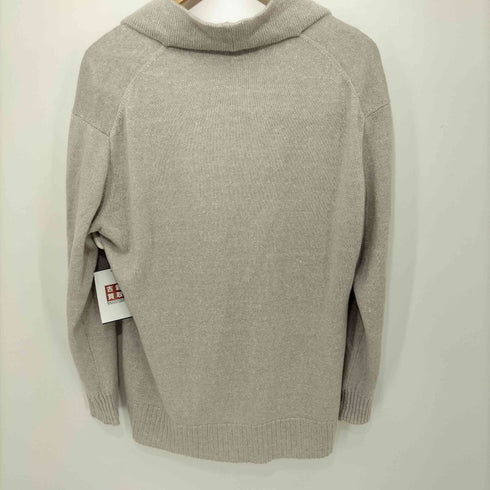 ヨシエイナバ YOSHIE INABA ウールシルク梳毛ラインカラーVネックカーディガン レディース JPN:11号