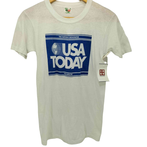 USA製 新聞社企業ロゴプリントTシャツ メンズ import:M
