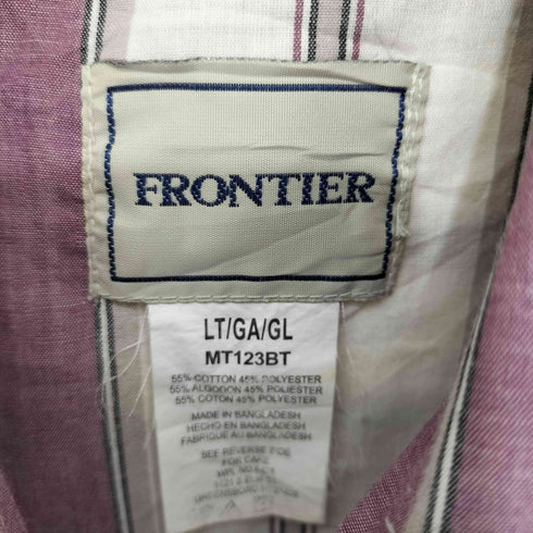 FRONTIER フラップポケット ストライプ ウエスタンシャツ メンズ LT