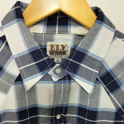エリーキャトルマン ELY CATTLEMAN フラップポケット チェック ウエスタンシャツ メンズ import:XL