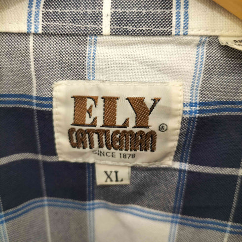エリーキャトルマン ELY CATTLEMAN フラップポケット チェック ウエスタンシャツ メンズ import:XL