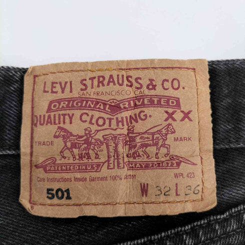 リーバイス Levis 1995年製 501XX ブラックデニムパンツ メンズ 32/36