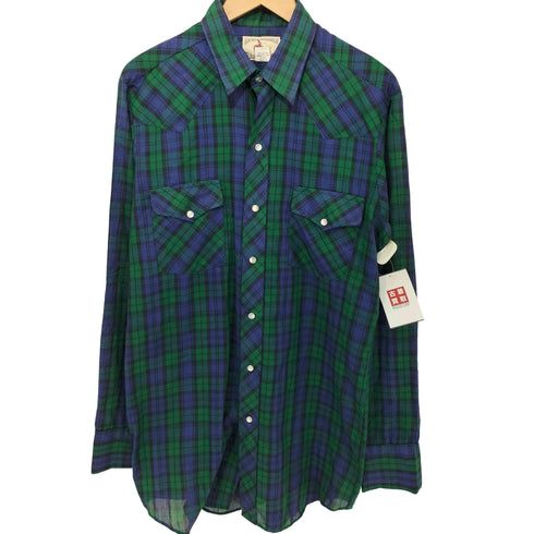 RANCHER WESTERN WEAR フラップポケット チェック ウエスタンシャツ メンズ TALL MAN MED