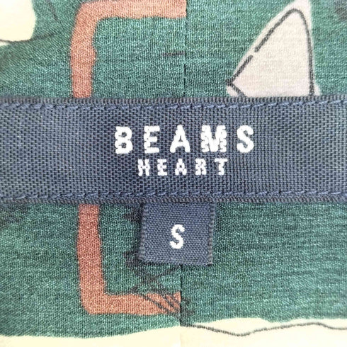 ビームスハート BEAMS HEART プリント オープンカラー シャツ メンズ JPN:S