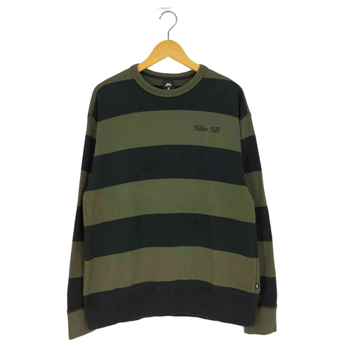ナイキスケートボーディング NIKE SB Striped Skate Sports Crew-neck ロゴ刺繍 ボーダー クルーネックスウェット メンズ import:XL