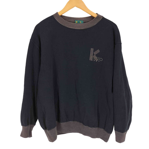 ケンゾーゴルフ KENZO GOLF コットン リブ切替 ロゴ刺繍 背面ステッチデザイン L/S プルオーバー スウェット メンズ JPN:4