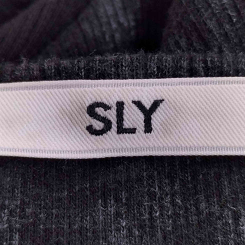 スライ SLY AGING LOGO RIB TOPS エイジング ロゴ リブ トップス レディース FREE