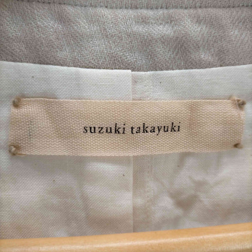 スズキタカユキ suzuki takayuki 生成り リネンベスト ジレ メンズ