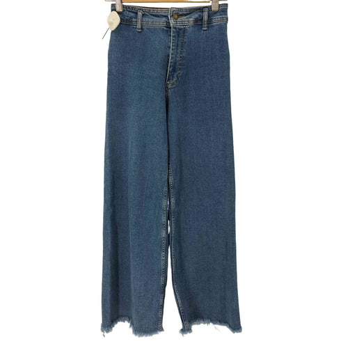 ザラ ZARA インディゴワイドパンツ レディース US:24