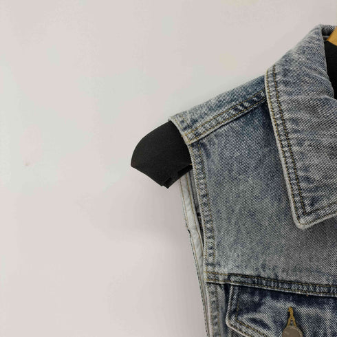 アーバン レヴィヴォ URBAN REVIVO デザインデニムベスト レディース EUR:40