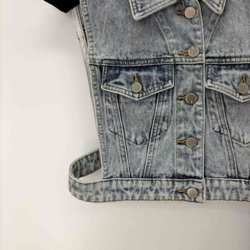 アーバン レヴィヴォ URBAN REVIVO デザインデニムベスト レディース EUR:40