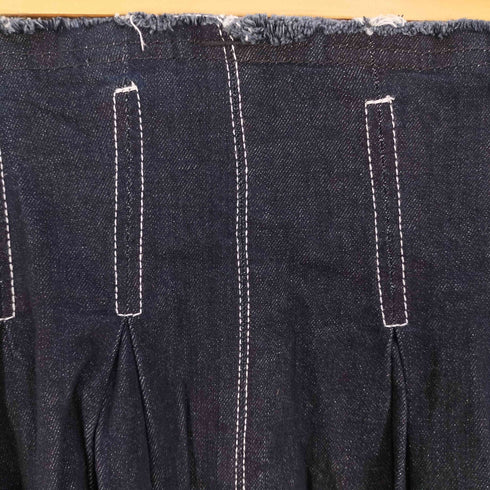 アズールバイマウジー AZUL by moussy ZIP-UP FRINGE DENIM FLARE SK ジップアップフリンジデニムフレアスカート レディース JPN:S