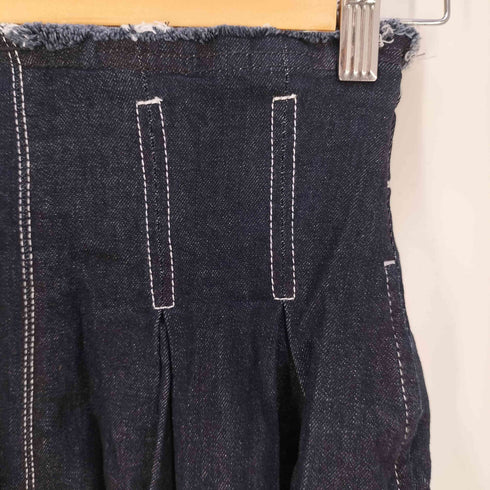 アズールバイマウジー AZUL by moussy ZIP-UP FRINGE DENIM FLARE SK ジップアップフリンジデニムフレアスカート レディース JPN:S