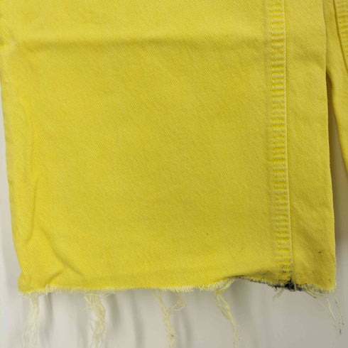 ザラ ZARA カットオフ加工 ワイド デニムパンツ レディース 34