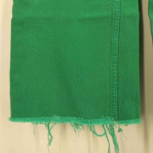 ザラ ZARA カットオフ加工 ワイド デニムパンツ レディース 34