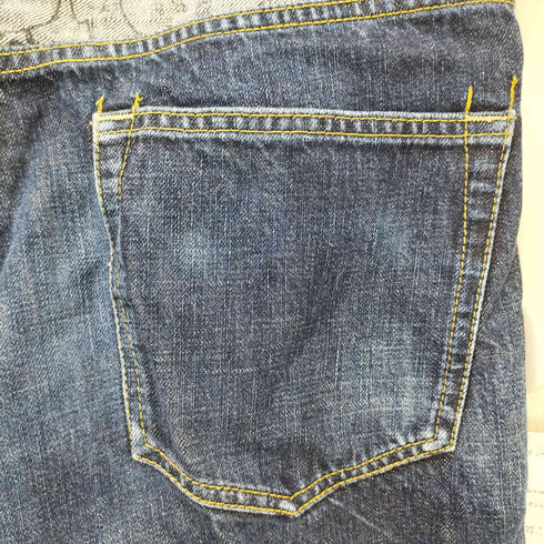 ステューシー Stussy Rough Rugged Workgear 総柄 切り替え デニム パンツ メンズ 32