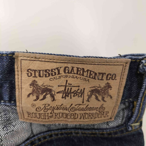ステューシー Stussy Rough Rugged Workgear 総柄 切り替え デニム パンツ メンズ 32