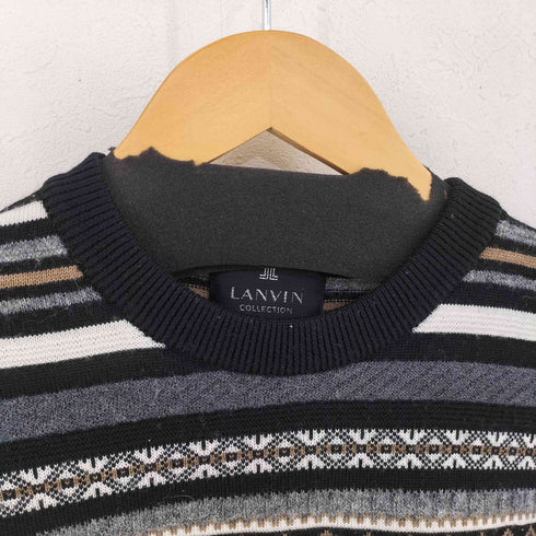 ランバンコレクション LANVIN COLLECTION モヘア混 総柄ニットセーター メンズ JPN:48