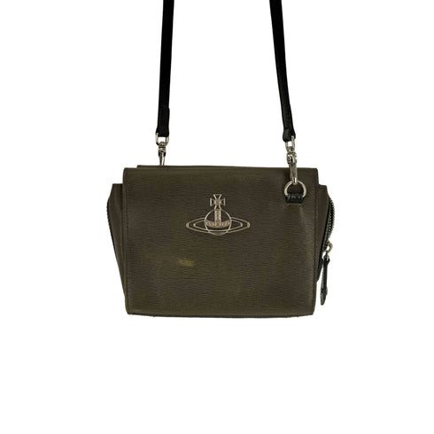 ヴィヴィアンウエストウッド Vivienne Westwood ADVAN レザー オーブプレート ミニ ショルダー バック レディース